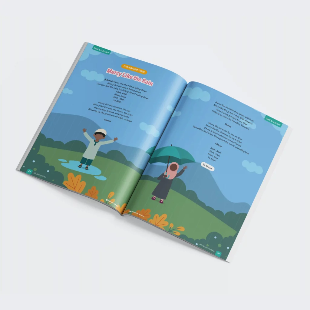 a two page spread from iman and tazkiyah level 2 book