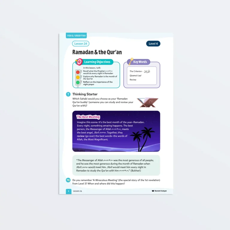 Lesson24-Ramadan-And-The-Quran-L4-Fiqh-Ubudiyyah Page1 Featured