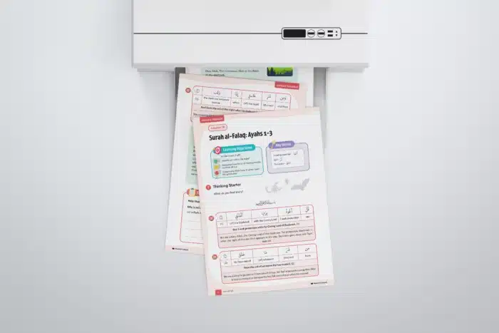 Lesson14-Surah-al-Falaq-Ayahs-1-3-L3-Quran-Tadabbur-P1 to P3 with printer-V2