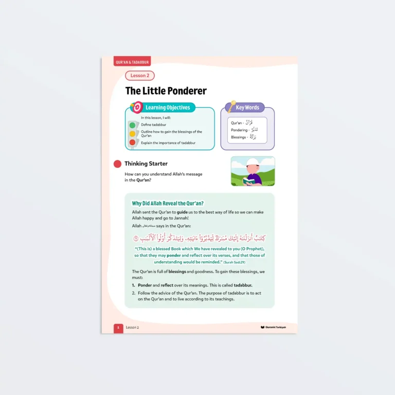 Lesson2-The Little Ponderer-L3-Quran-Tadabbur-P1 Featured-V2