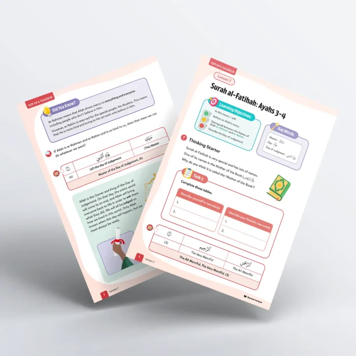 Lesson7-Surah-al-Fatihah-Ayahs-3-4-L3-Quran-Tadabbur-P1 and P3-V2