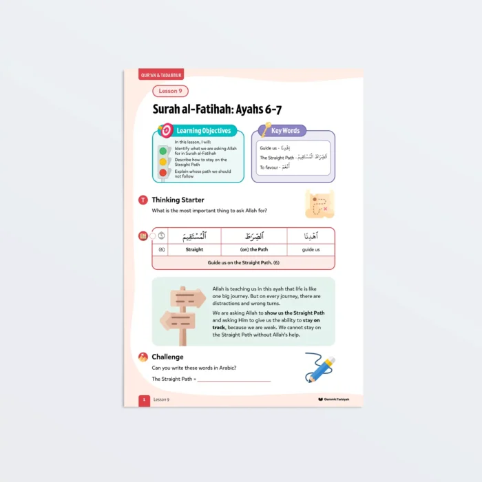 Lesson9-Surah-al-Fatihah-Ayahs-6-7-L3-Quran-Tadabbur-P1 Featured-V2
