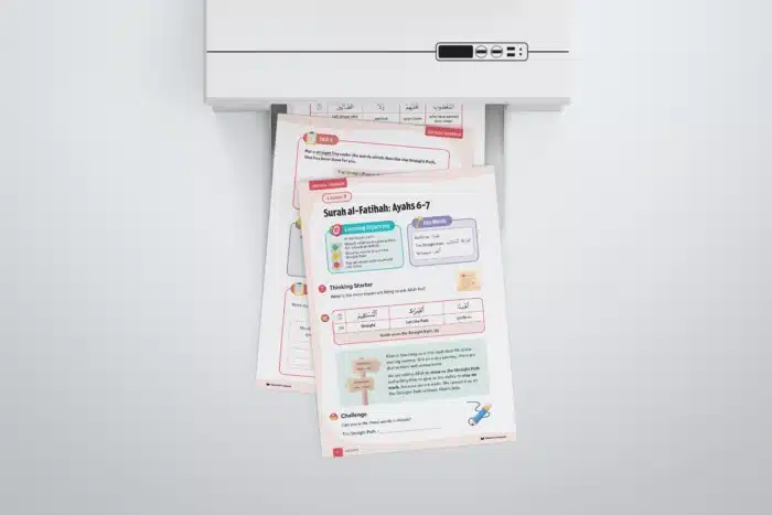 Lesson9-Surah-al-Fatihah-Ayahs-6-7-L3-Quran-Tadabbur-P1 to P3 with printer-V2