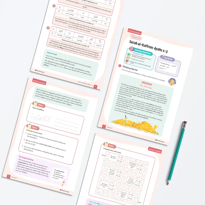 Lesson24-Surah-al-Kafirun-Ayahs-1-3-L3-Quran-Tadabbur-P1 to P4-V2