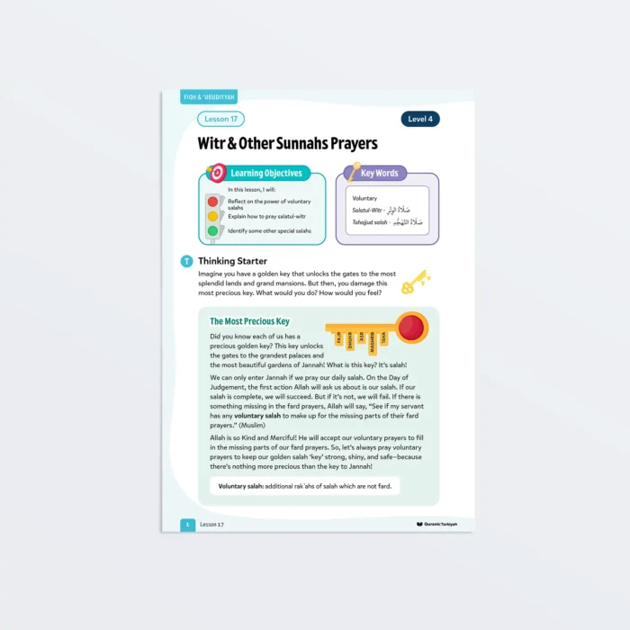 Lesson17-Witr-Other-Sunnahs-Prayers-L4-Fiqh-Ubudiyyah Page1 Featured