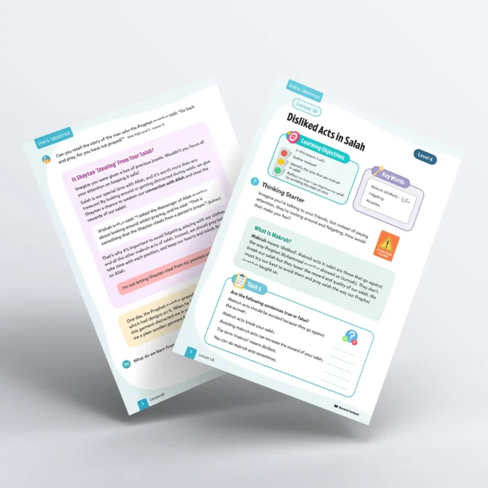 Lesson18-Disliked-Acts-In-Salah-L4-Fiqh-Ubudiyyah Page 1 and 3