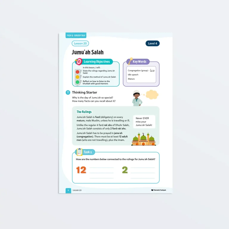 Lesson20-Jumuah-Salah-L4-Fiqh-Ubudiyyah Page1 Featured