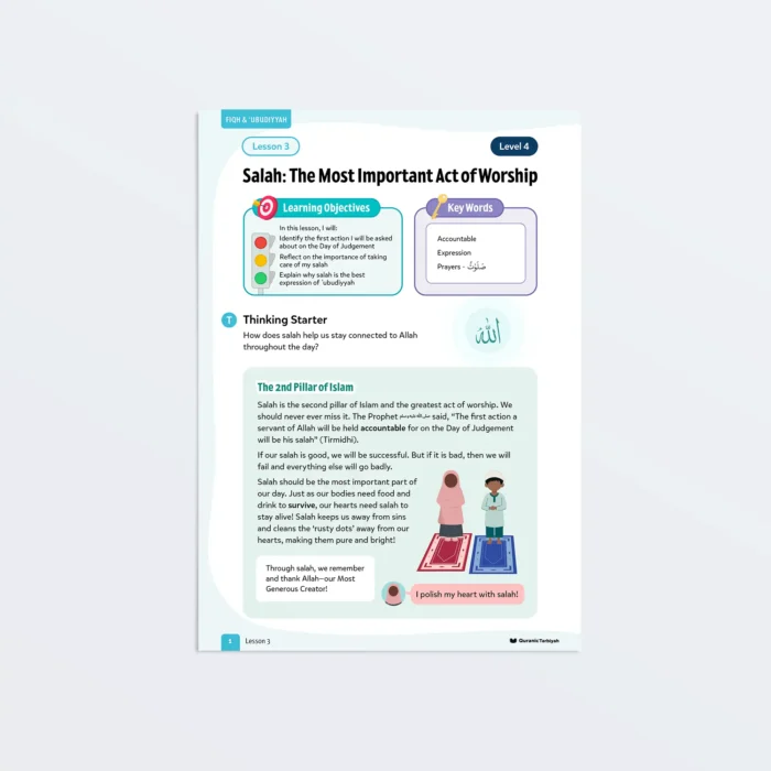 Lesson3-Salah-The-Most-Important-Act-Of-Worship-L4-Fiqh-Ubudiyyah-Page1 Featured