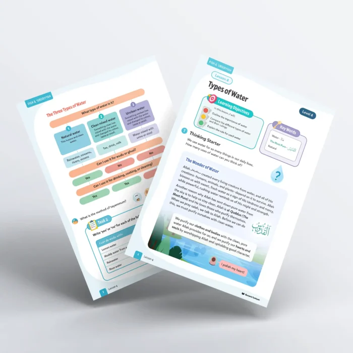 Lesson4-Types-Of-Water-L4-Fiqh-Ubudiyyah-Page 1 and 3