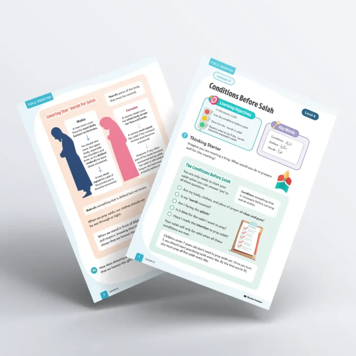 Lesson9-Conditions-Before-Salah-L4-Fiqh-Ubudiyyah Page 1 and 3
