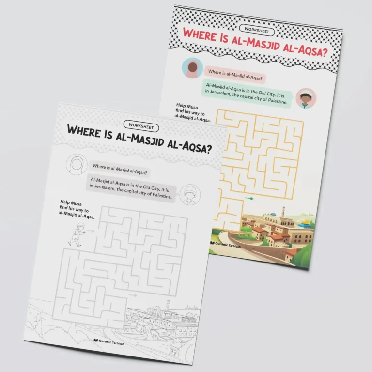 Where is al Masjid al Aqsa worksheet Activity Both pages - Quranic Tarbiyah