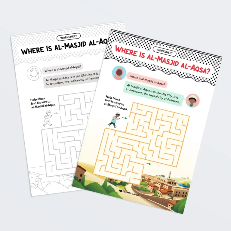Where is al Masjid al Aqsa worksheet Activity Both pagesv2 - Quranic Tarbiyah