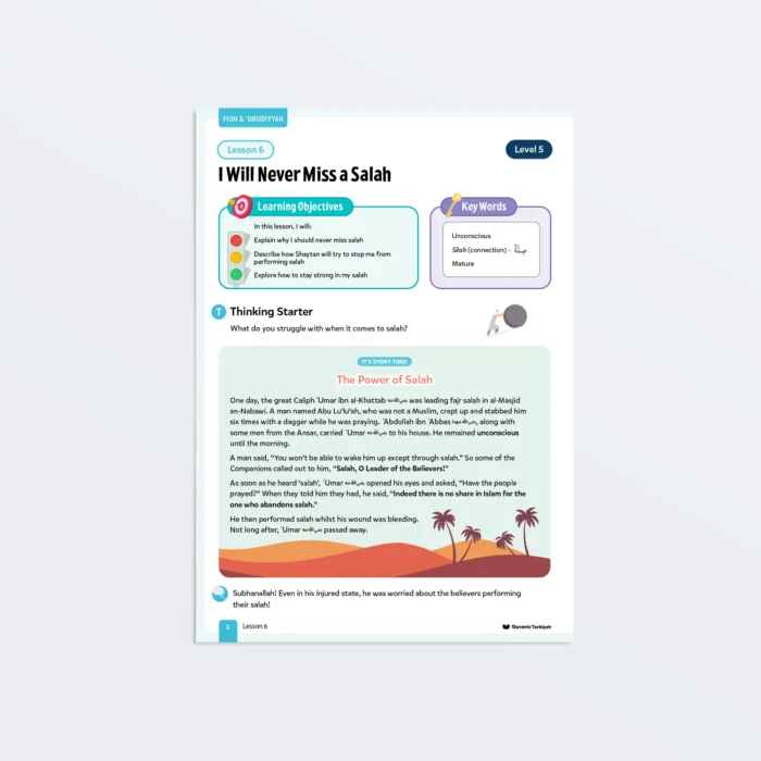 Lesson6-I-Will-Never-Miss-a-Salah-L5-Fiqh-Ubudiyyah-P1 Featured