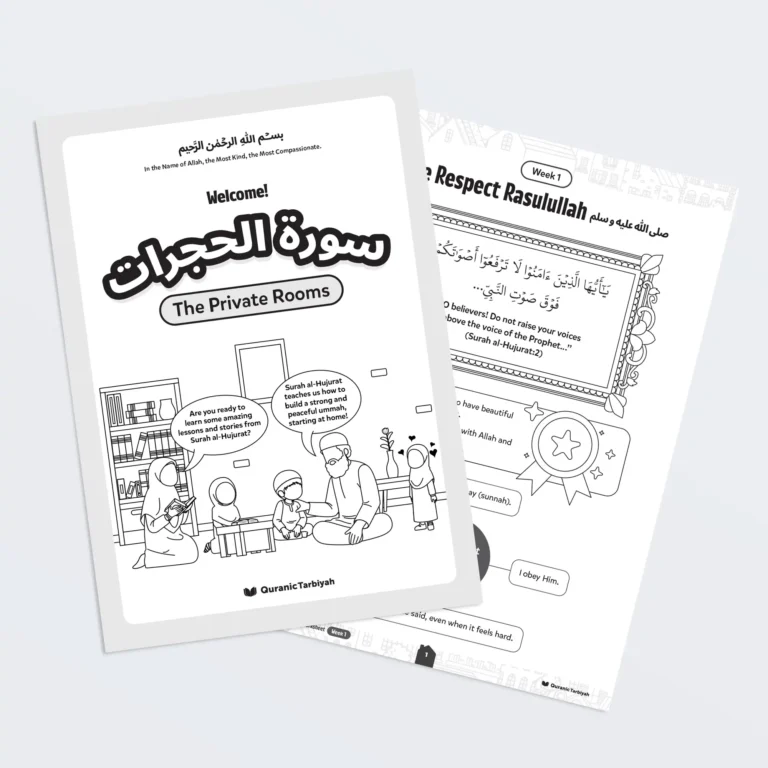 Surah_al-Hujurat_Week-1_We_Respect_Rasulullah_ ﷺ_Both_Pages_worksheet