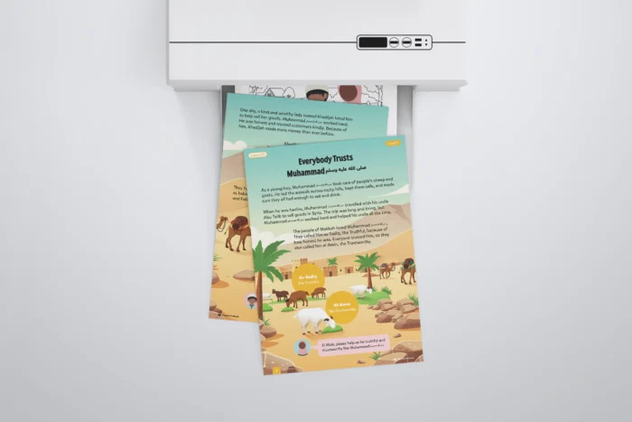 Lesson17-Everybody-Trusts-Muhammad-SAW-L1-Sirah-Stories-P1-to-3-with-printer