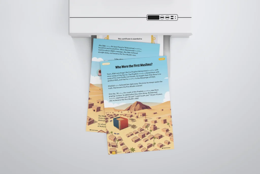 Lesson19-Who-Were-the-First-Muslims-L1-Sirah-Stories-P1-to-3-with-printer