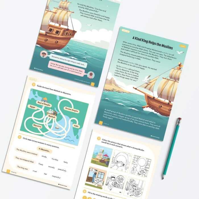 Lesson20-A-Kind-King-Helps-the-Muslims-L1-Sirah-Stories-P1-to-4