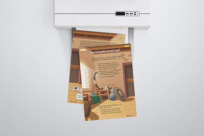 Lesson21-Two-Strong-Men-Accept-Islam-L1-Sirah-Stories-P1-to-3-with-printer