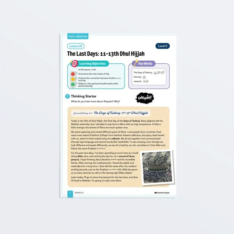 Lesson22-The-Last-Days-11-13th-Dhul-Hijjah-L5-Fiqh-Ubudiyyah-P1 Featured