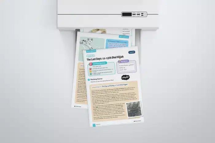 Lesson22-The-Last-Days-11-13th-Dhul-Hijjah-L5-Fiqh-Ubudiyyah-P1 to 3 printer