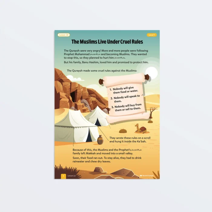 Lesson22-The-Muslims-Live-Under-Cruel-Rules-L1-Sirah-Stories-P1-Featured