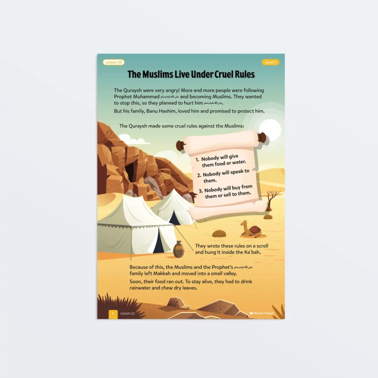 Lesson22-The-Muslims-Live-Under-Cruel-Rules-L1-Sirah-Stories-P1-Featured