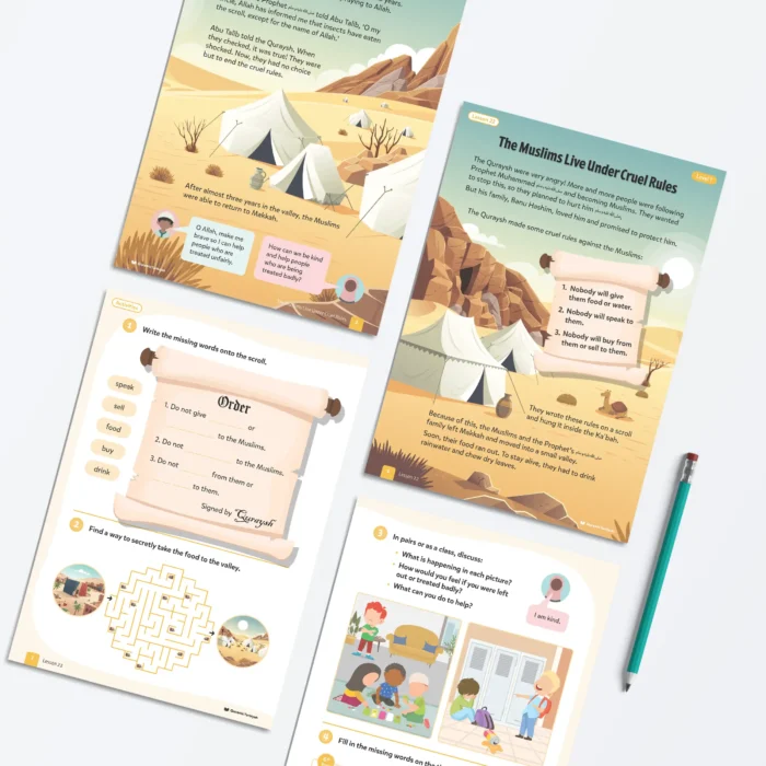 Lesson22-The-Muslims-Live-Under-Cruel-Rules-L1-Sirah-Stories-P1-to-4