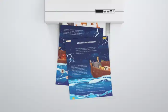 Lesson4-A-Flood-Covers-the-Land-L1-Sirah-Stories-P1-to-3-with-printer